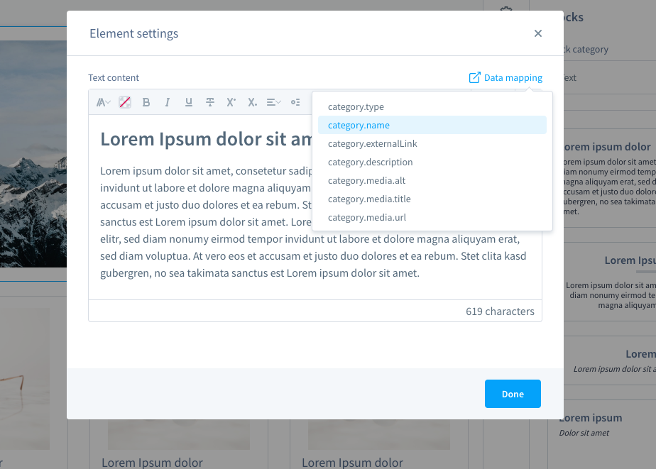 data mapping with the CMS