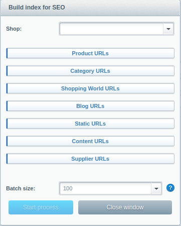 Overview of the SEO URL concept