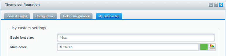 Config additional tab