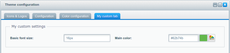 Custom fieldset layout