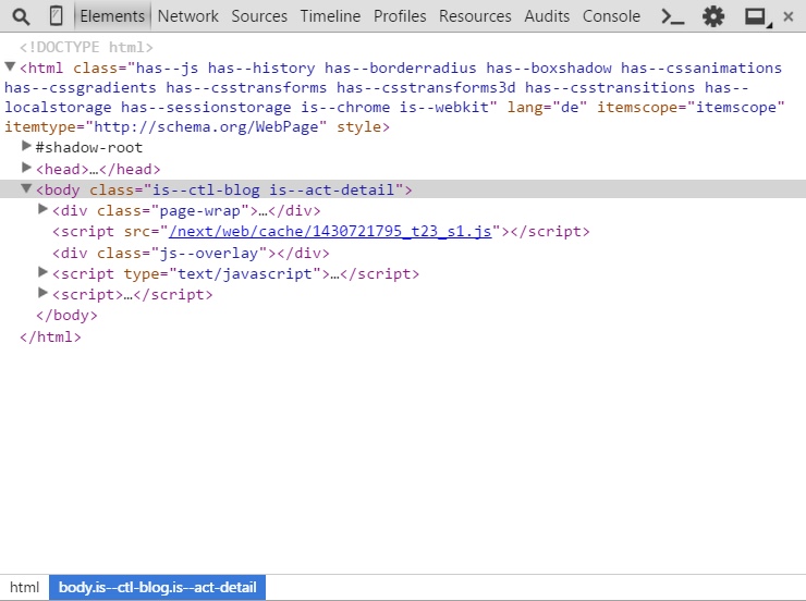 Chrome Web Dev Tools
