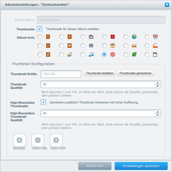Media Manager thumbnail generation