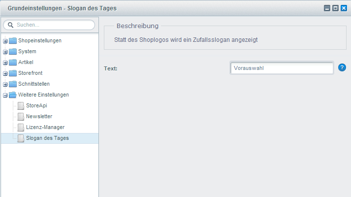 Plugin configuration in base settigns