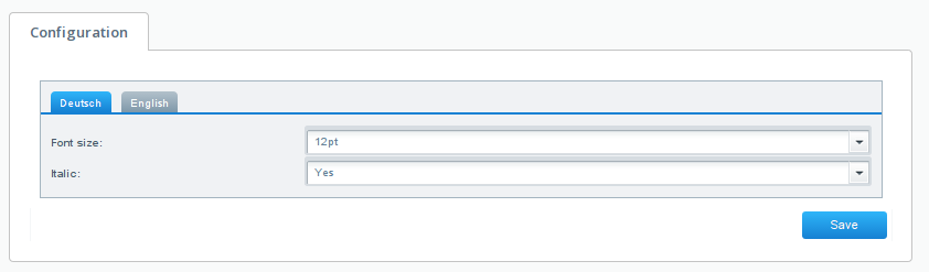 The plugin configuration